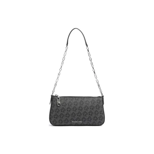 MICHAEL KORS Empire Canvas Shoulder Bag Women's Black