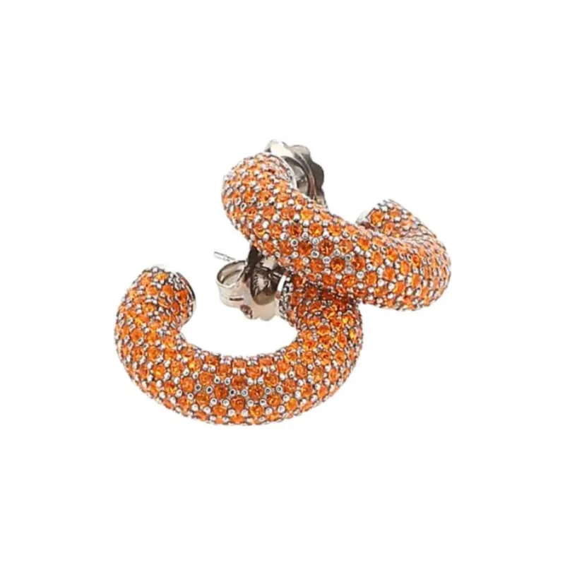AMINA MUADDI Metal Stud Earrings Women's Orange-1
