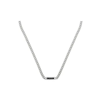Givenchy Brass Enamel Necklaces Men's Silver
