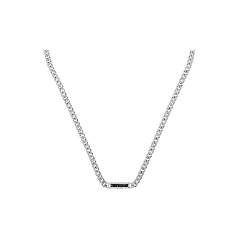 Givenchy Brass Enamel Necklaces Men's Silver-0