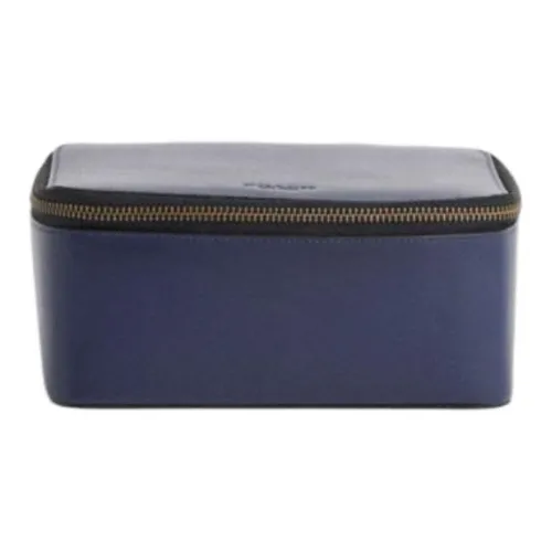 COACH Organizer Calfskin Storage Bag Small Size Women's Blue