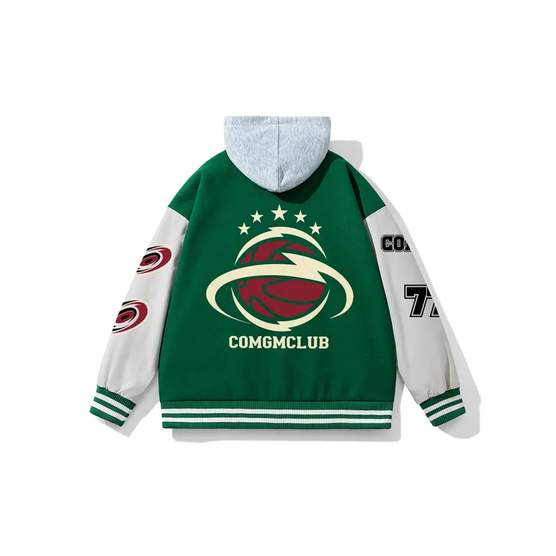 COMGM Baseball Jacket Unisex Black-7