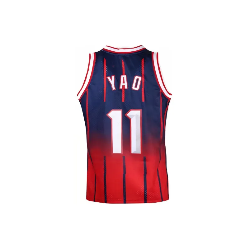 Mitchell Ness Basketball Jerseys Unisex Red Blue-1