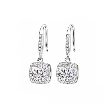 AITAO 999 Fine Silver Sterling Silver Drop Earrings Women's