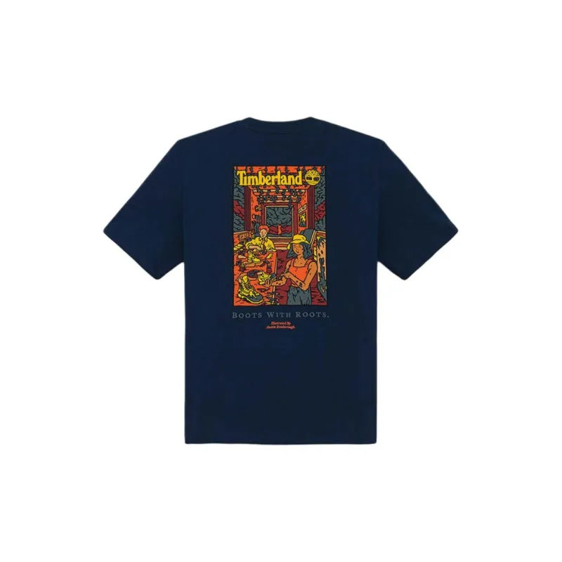 Timberland T Shirt Men's Dark Sapphire-1