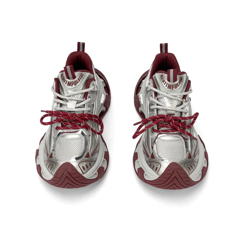 NEXT IMPULSIVE Babylon Series Low Top Chunky Sneakers Unisex Ancora Red-5
