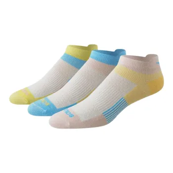 Saucony Inferno Liteweight Inferno Ultralight No Show Tab Ankle Socks Unisex 3 Pack Light Pink