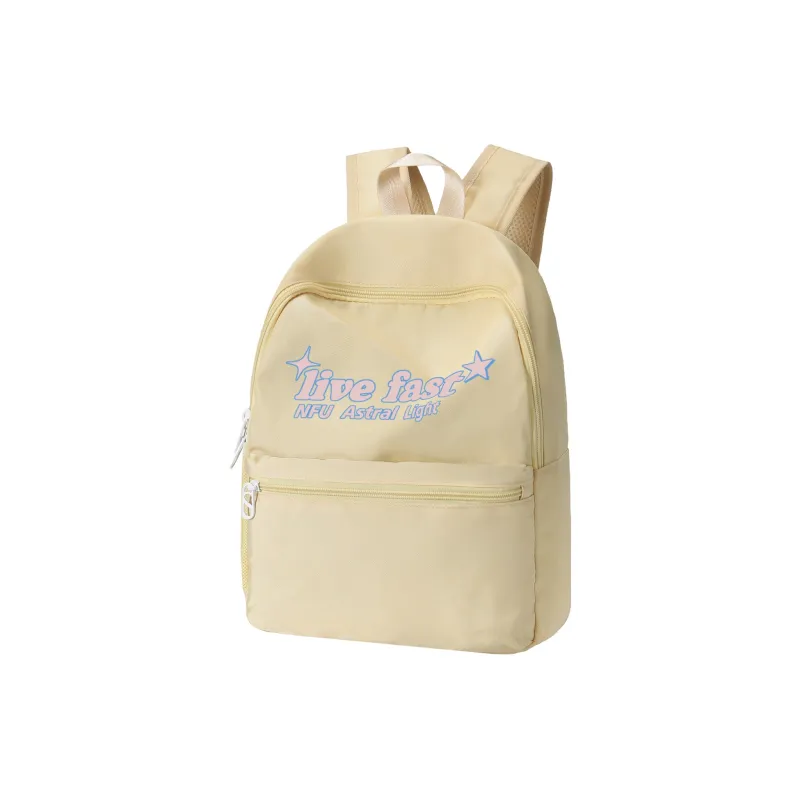 QRST Polyester Backpack Unisex Ecru-1