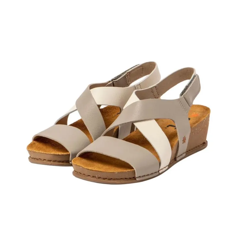 Art I LIVE Strap Sandals 4.5cm Women's White Gray-1