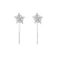 Silver Drop Earrings, Box, Shopping Bag