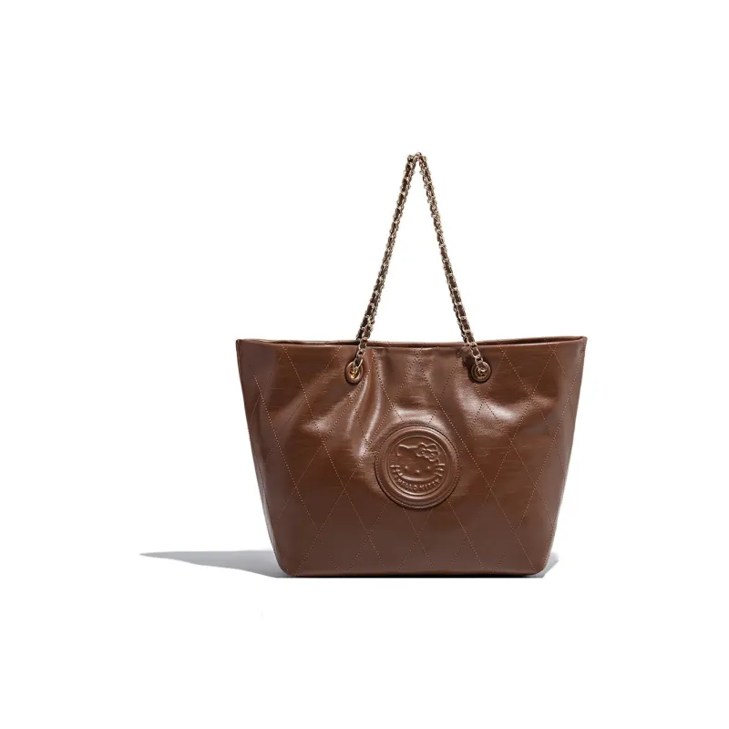 MESUCA Kitty Series PU Tote Bag, Shoulder Bag Regular Women's White/Black/Brown-8