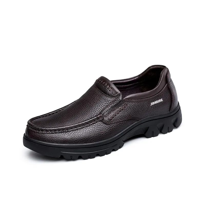 King Jinmai Leather Shoes Casual Shoes Men's-5