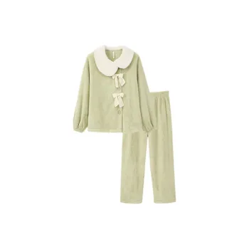 Aannsfam Pajama Set Women's Deep Grass Green