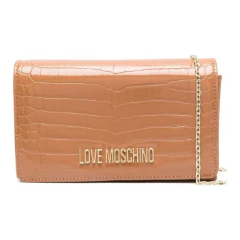 LOVE MOSCHINO Croc-embossed Shoulder Bag