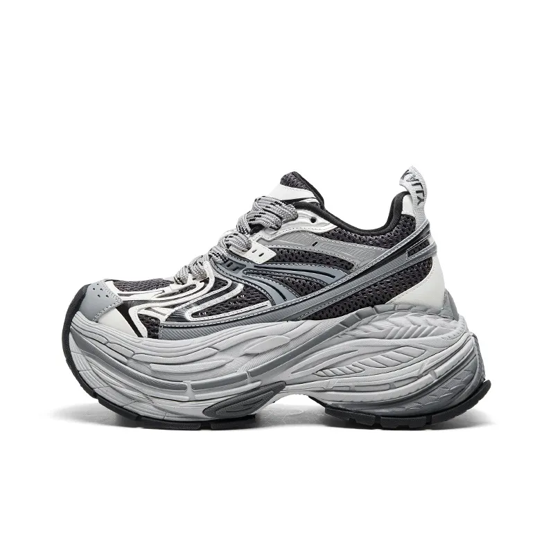 CHERYKALLY Alien Encounter Cushioned Wear Resistant Breathable Height Increasing Low Top Chunky Sneakers Women's-6
