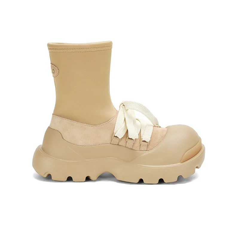Ouder Snow Casual Shoes Women's High Top Brown-1