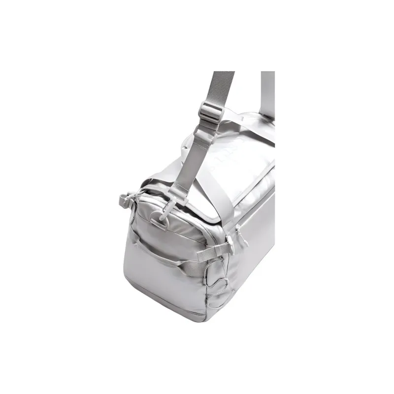 ZARA Polyurethane Bowling Bag Shoulder Bag Crossbody Bag Handbag Large Size Men's Silver-2