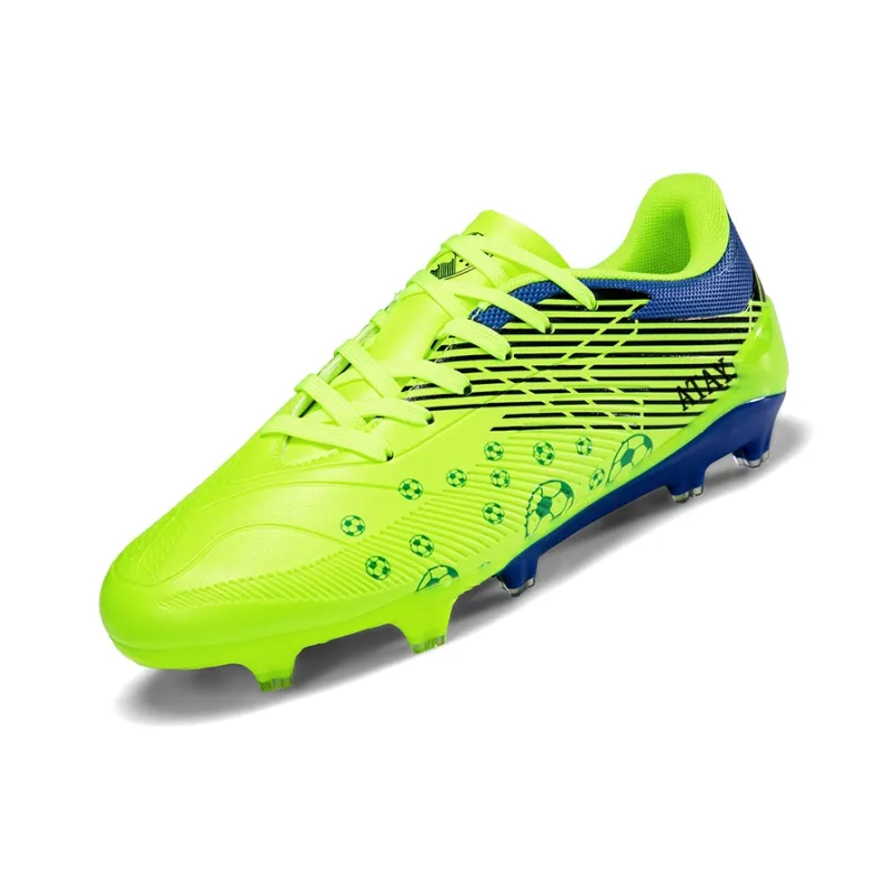 ATAY Soccer Shoes Men Low Top Green/Black/Orange/Blue Green-2