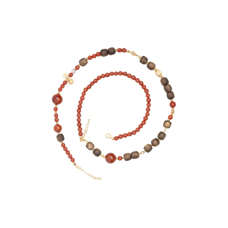 Xianyuan Southern Red Agate Necklaces Unisex-0