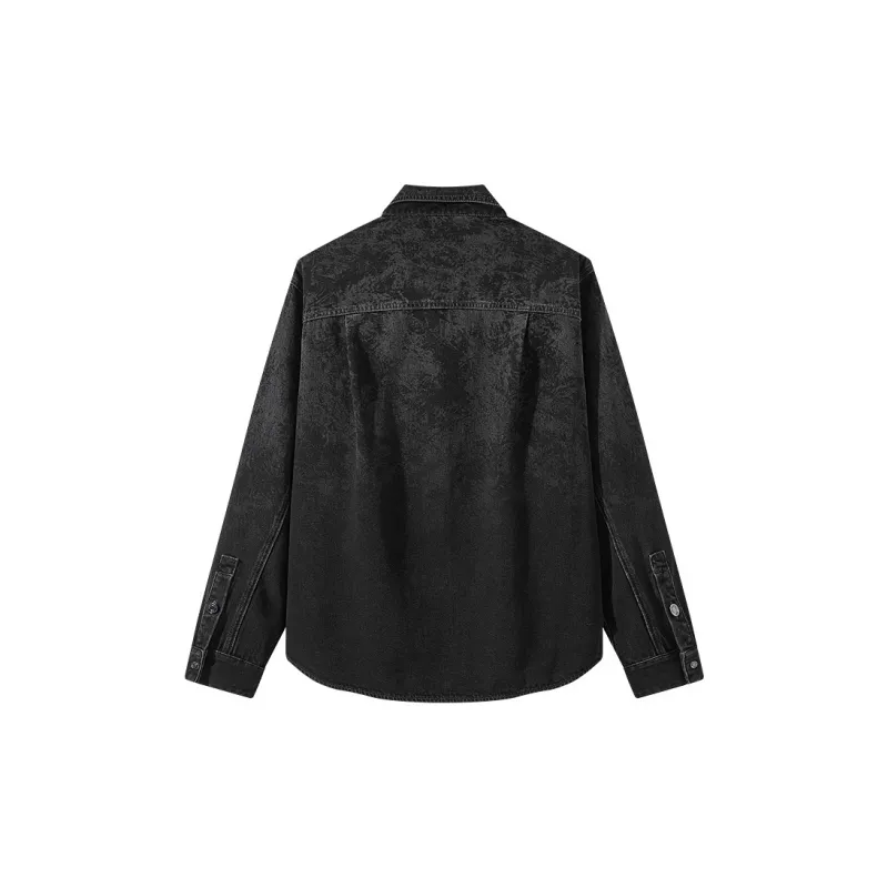 GXG Coat Long Sleeved Shirt Men's Black Gray-1