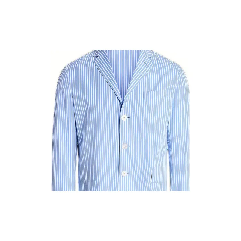 Polo Ralph Lauren Hand-Tailored Striped Poplin Suit Jacket Business Suit Men's Blue-4