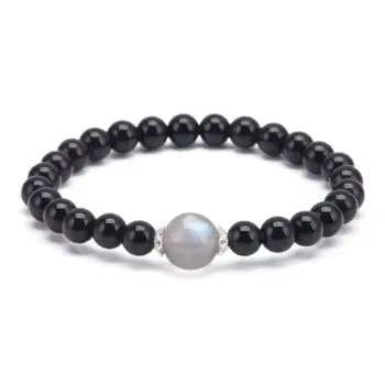 BLESSED BULLET Obsidian Jade Bracelets Unisex