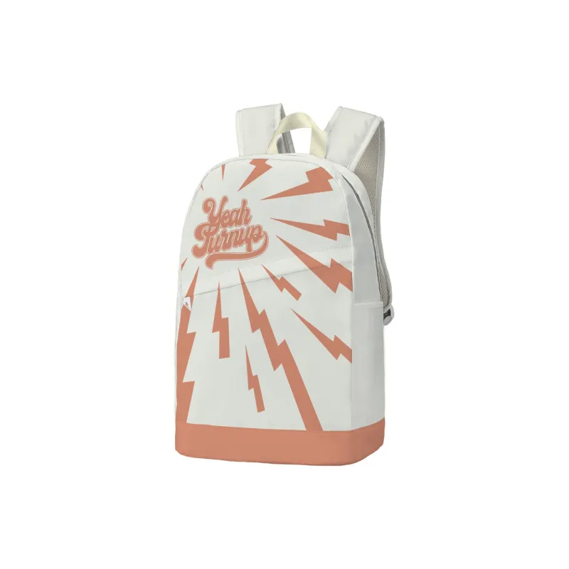 TURN UP Polyester Students Backpack Unisex Light Cyan-1