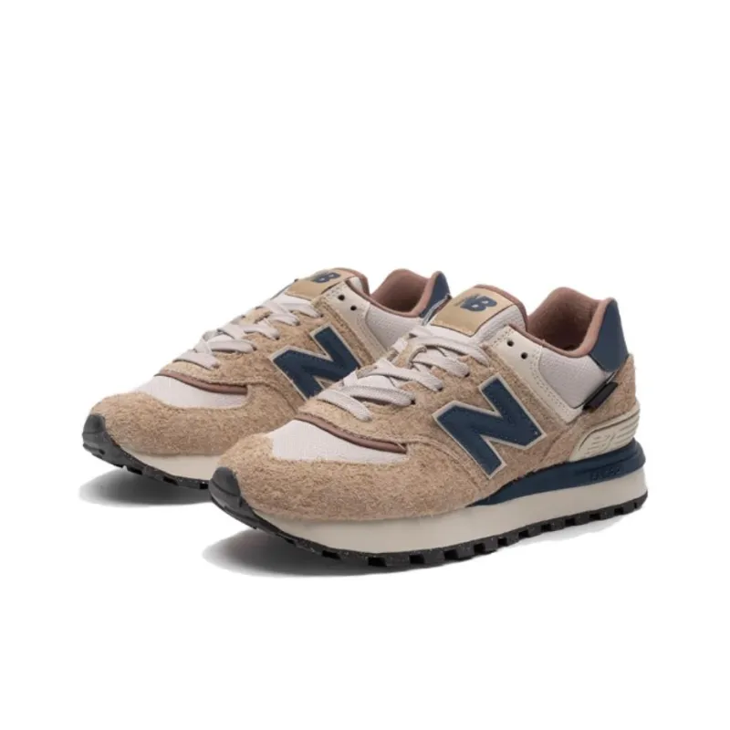 New Balance NB 574 Lightweight And Wear resistant Low Top Casual Running Shoes Unisex Beige Blue-1