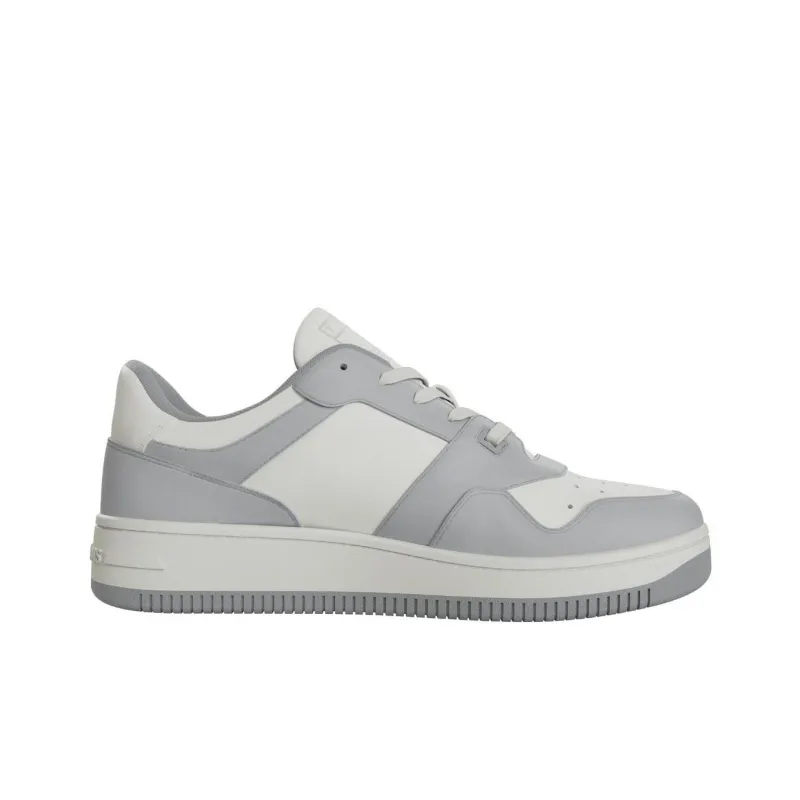 Tommy Hilfiger Slip Resistant Low Top Skateboard Shoes Women's White Gray-1
