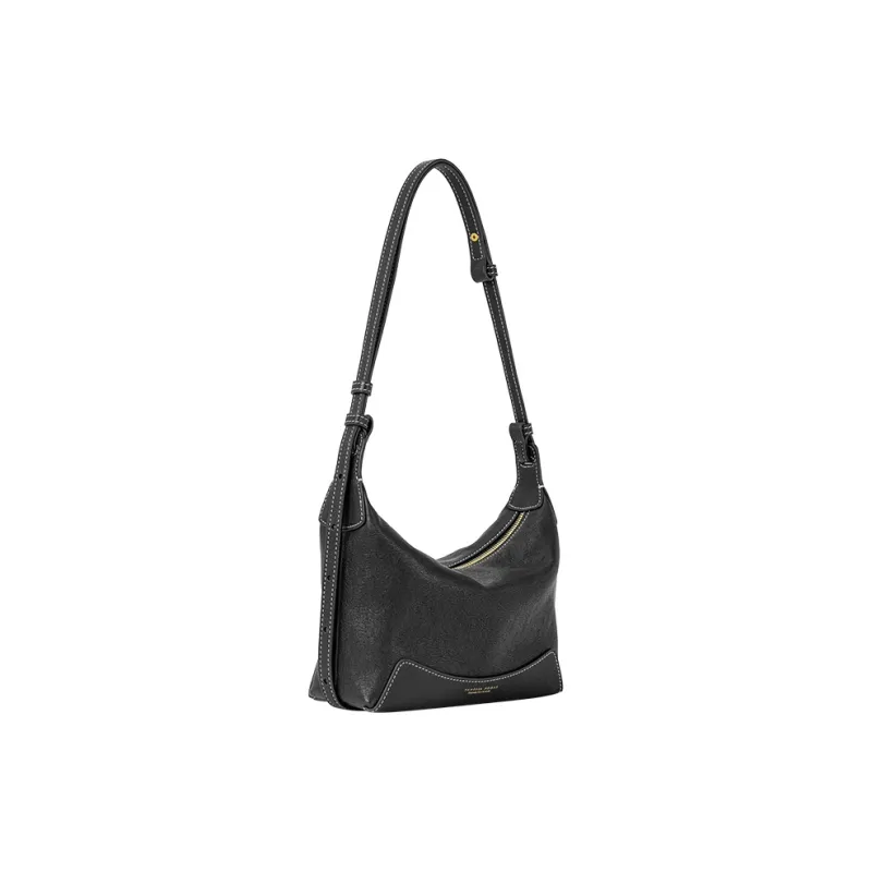 VANESSA HOGAN Top Grain Vegetable Tanned Cow Leather Shoulder Bag Small Size Women's Cocoa Red/Brown/Obsidian Black-10