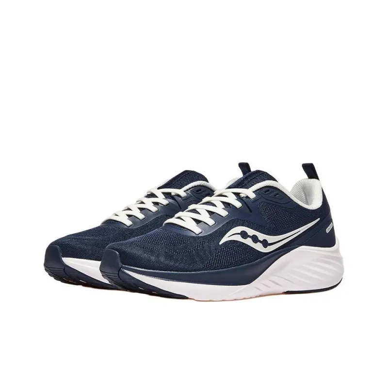 Saucony LANCER 3 Anti Slip Wear Resistant Low Top Casual Running Shoes Men's Blue White-1