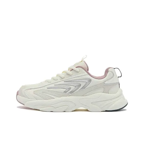 QIAODAN Anti Slip And Wear Resistant Coverage Low Top Casual Sprint Running Shoes Women's White Purple