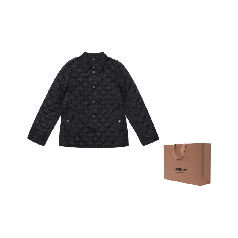 Burberry Women's Diamond Quilted Jacket Black-6