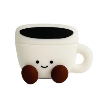 Sopi Compatible With Apple AirPods 4/2/3/4th Generation/Pro/Pro 2nd Generation Silicone Coffee Cup Headphone Cases