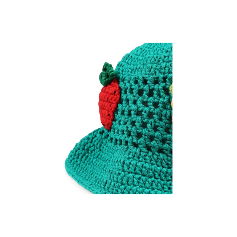 Stella McCartney Kids Berry embroidered Crochet Bucket Hat-2