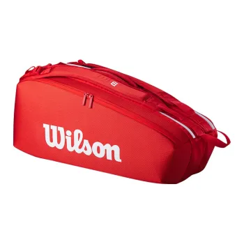 Wilson Tennis Racket Bags Unisex Large Capacity Holds 6 Pieces Red