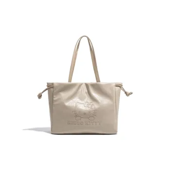 MESUCA Kitty Series PU Tote Bag, Shopping Bag, Shoulder Bag Women's White/Black/Brown