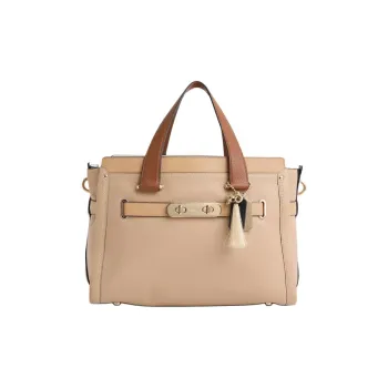 COACH Swagger Leather Tote Bag Shopping Bag Shoulder Bag Handbag Large Size Women's Nude