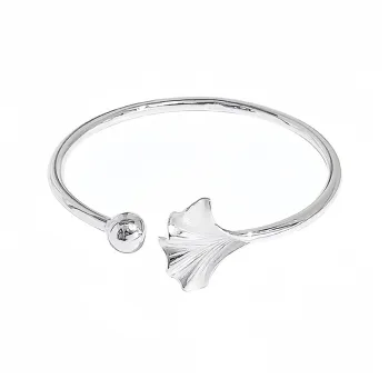 Heart Grass 999 Fine Silver Bangles Women's