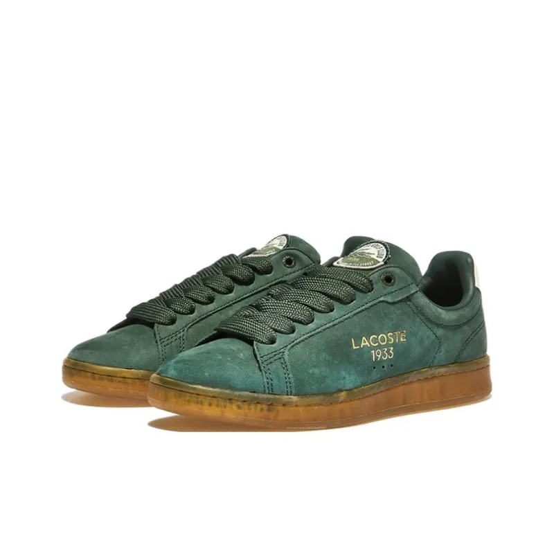 LACOSTE Abrasion Resistant Low Top Skateboard Shoes Women's Green-2