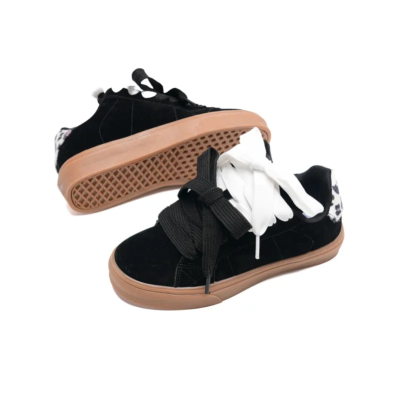 KAAVER OTTO Anti Slip And Wear Resistant Lightweight Balance Low Top Skateboard Shoes Unisex Black-3