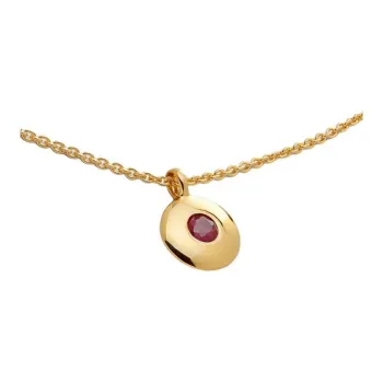 Monica Vinader 18kt Recycled Gold Vermeil Birthstone Ruby Pendant Necklace