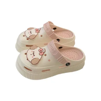 SHIGUDE Slippers Women's, Ecru+Pink