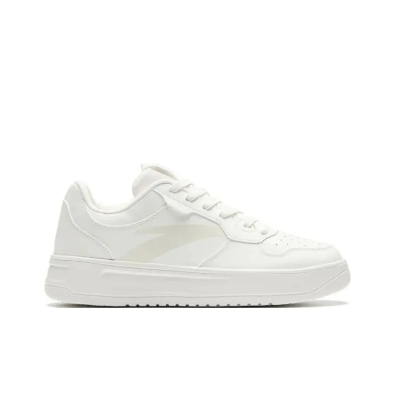 Anta Relaxed Slip-Resistant Cushioning Low-Top Skateboard Shoes Men's White-11