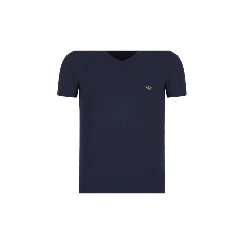 EMPORIO ARMANI Two pack Of Asv Fitted Loungewear T shirts In Soft touch Eco viscose-4