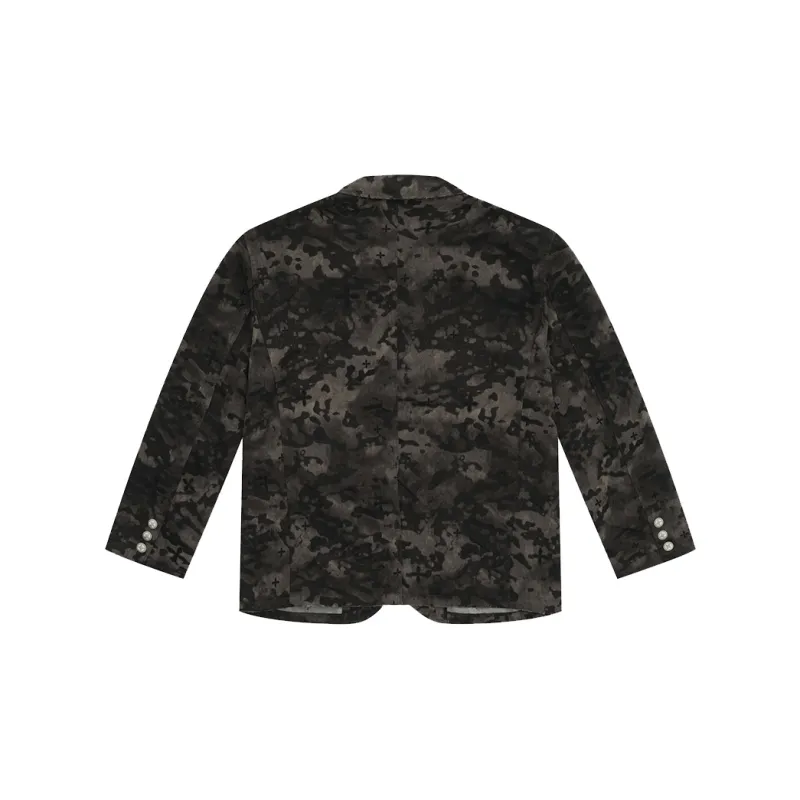 SMFK Business Suit Unisex Black Camouflage Garden-1