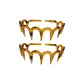 Toothed Headband[Amber Coffee-2 Pcs]