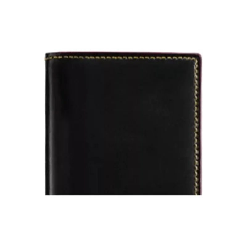 COACH Breast Pocket Calfskin Clutch Wallet Men's Black-2