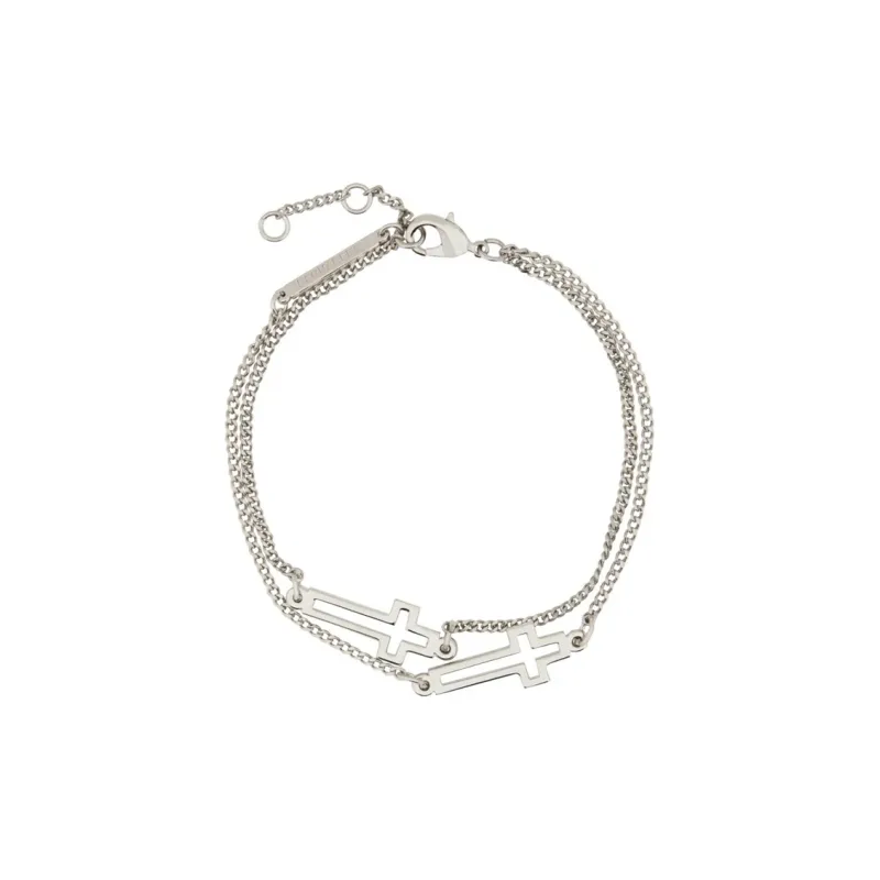 DSQUARED 2 Cross Charm Chain Linked Bracelet-1