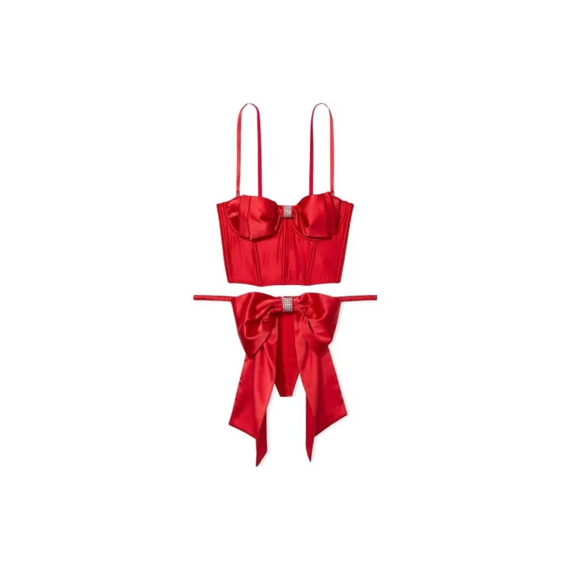 Victoria's Secret Underwear Set Women's Red-0